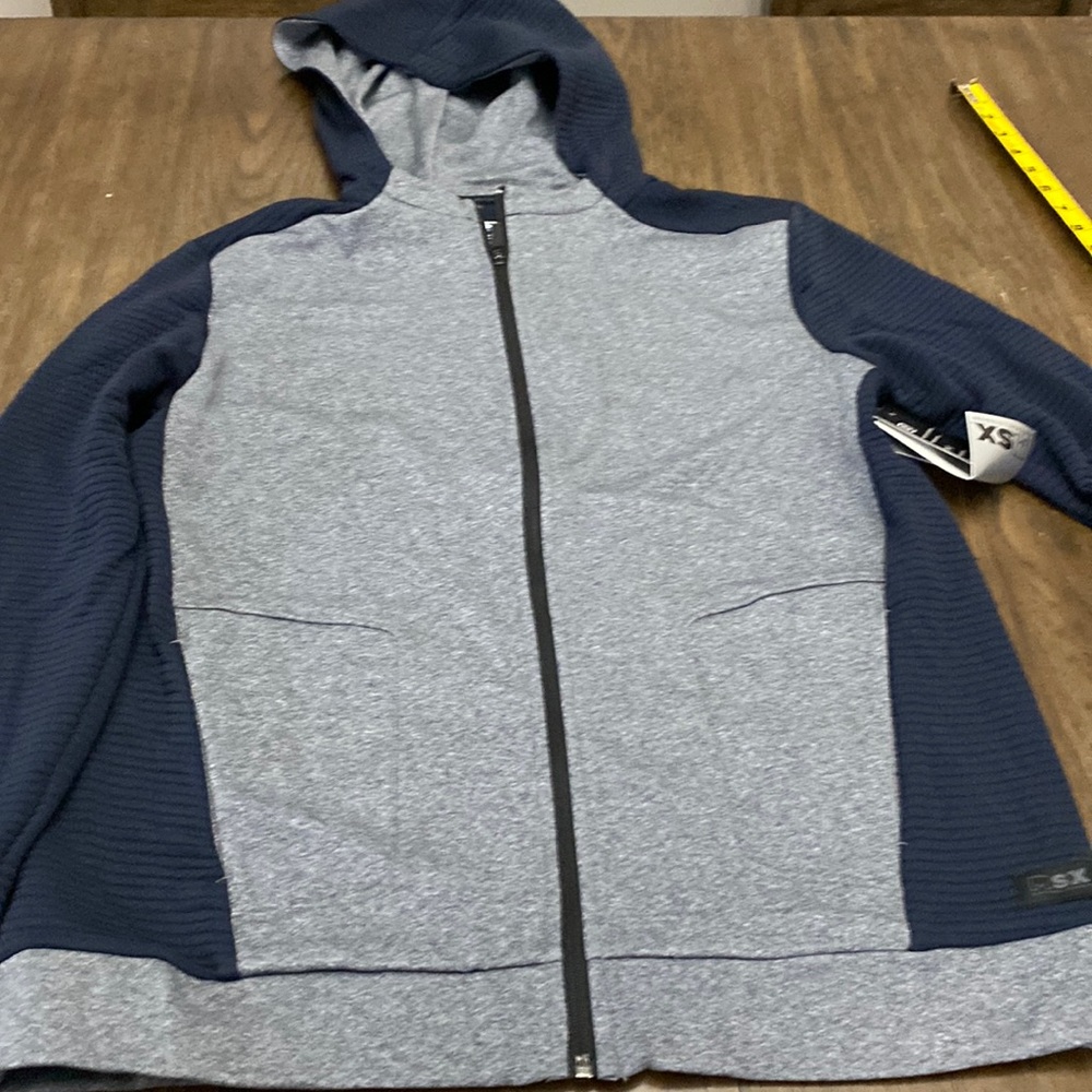 Boys CL 18/20 MSX by Michael Strahan blue Zip up hoodie with pockets